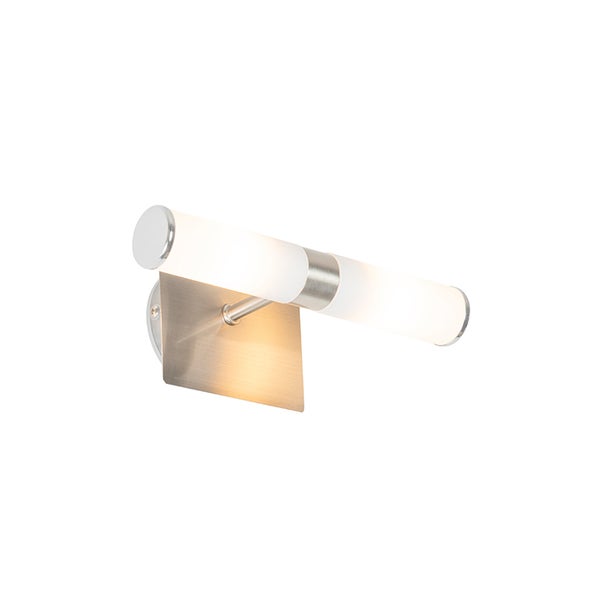 Moderne Wandleuchte Stahl IP44 2-flammig - Bath