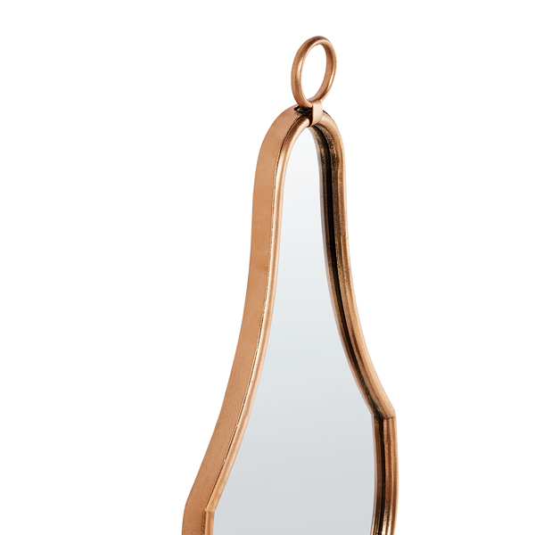 Dekorativer Wandspiegel mit Metallrahmen und Aufhängevorrichtung