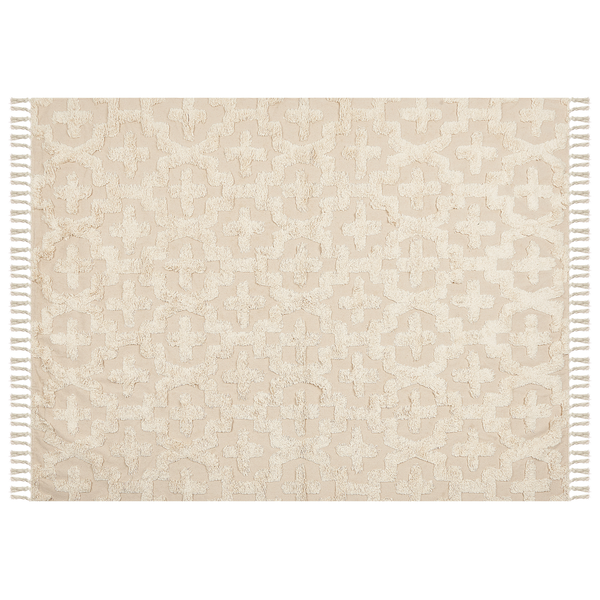 Teppich ITANAGAR Beige 160 x 230 cm Baumwolle