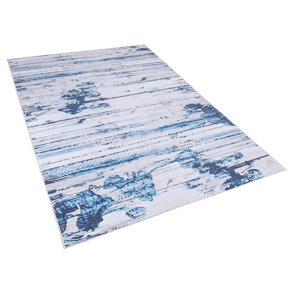 Teppich blau 140 x 200 cm Kurzflor BURDUR