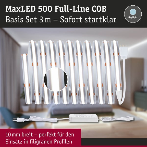Paulmann YourLED Comfort Set Lights and Sound 3 Meter mit LED Streifen, Fernbedienung, Sound Sensor, dimmbar und 5 Jahre Garantie. Paulmann Logo.