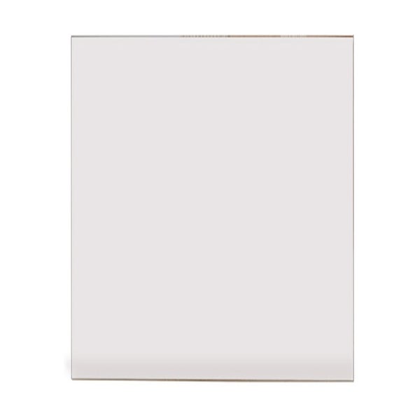 Transparente, rechteckige Glasplatte oder Acrylglasscheibe.