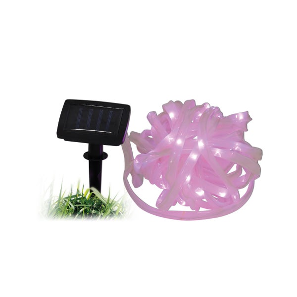 Solar-Lichterkette mit Leuchtschlauch und Solarpanel