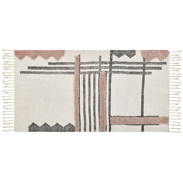 Teppich MURADIYE Beige 80 x 150 cm Baumwolle