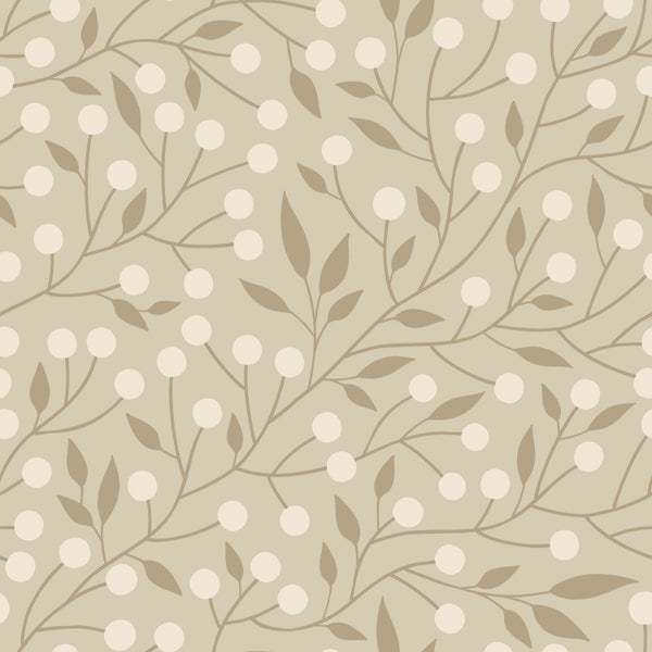 ESTAhome Tapete Blumenmuster Beige - 50 x 900 cm - 139591