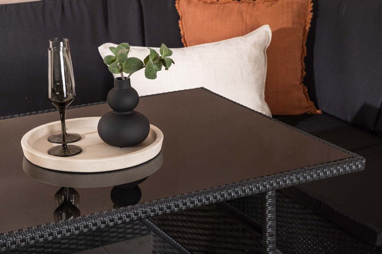 Knock Lounge-Set 4 Teile schwarz. 70 X 110 X 65 cm
