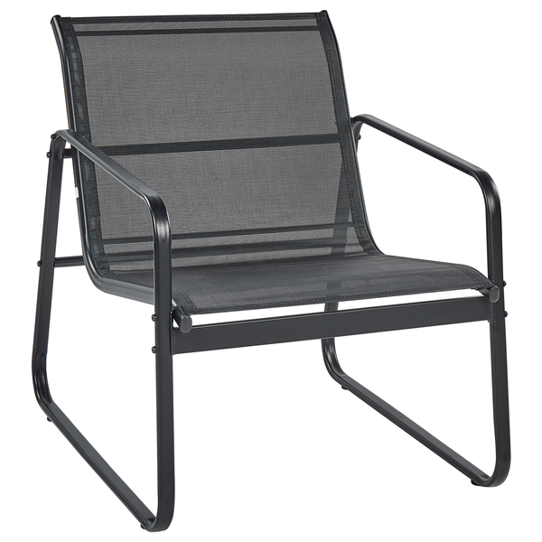 Lounge Set mit Tisch 4-Sitzer BARREA Metall Schwarz