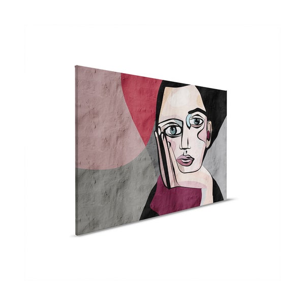 Wandbild mit abstrakter Frauendarstellung