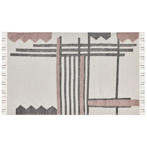 Teppich MURADIYE Beige 140 x 200 cm Baumwolle