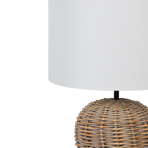 Tischleuchte FURELOS Rattan Naturfarben