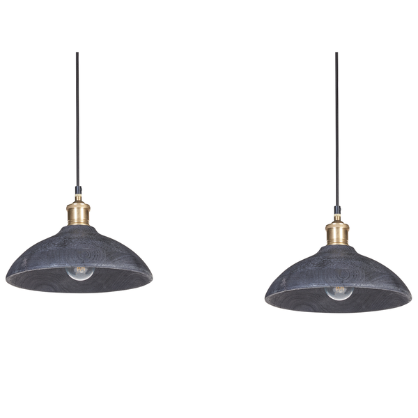 Hängeleuchte CHEYYAR Mango Holz Schwarz