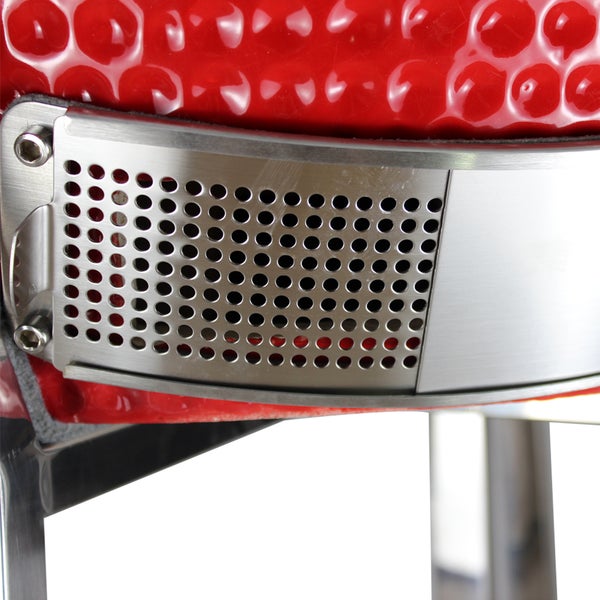Kamado CL-16 Profi Keramik Grill ohne Standfuß Rot, Grilldurchmesser 40cm, Grillrostdurchmesser 33,5cm, BBQ Grillei Holzkohlegrill Grill Keramikgrill