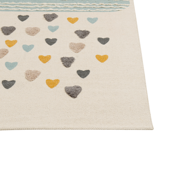 Kinderteppich BLANG Beige 80 x 150 cm Baumwolle