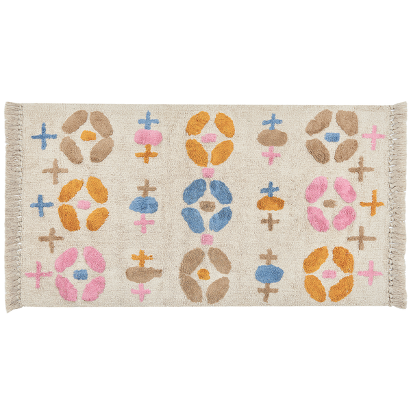 Kinderteppich DARAN Bunt 80 x 150 cm Baumwolle