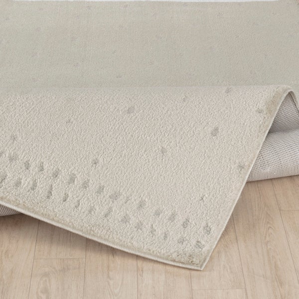 Skandinavischer Teppich mit Punkten Elfenbein 200x275 cm HIKARI