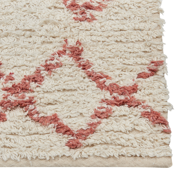 Teppich BUXAR Beige 140 x 200 cm Baumwolle