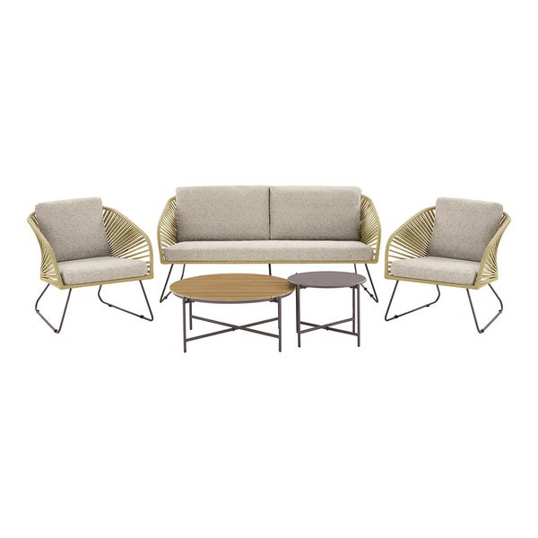 Novella Loungeset inkl. Kissen beige, sandfarben. 162 X 78 X 73 cm