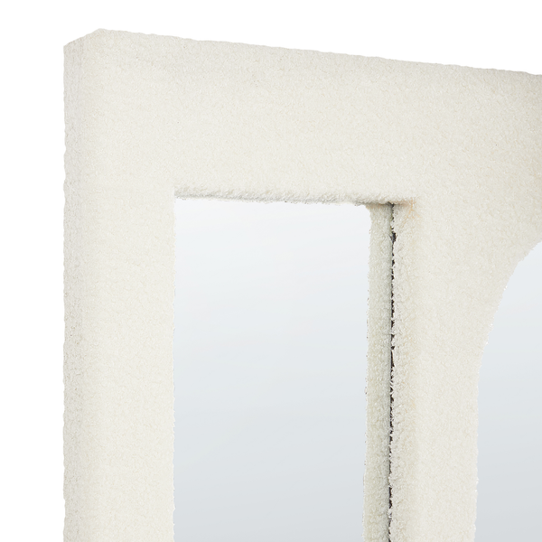 Wandspiegel MARCIGNY 70 cm 100 cm Bouclé Cremeweiß