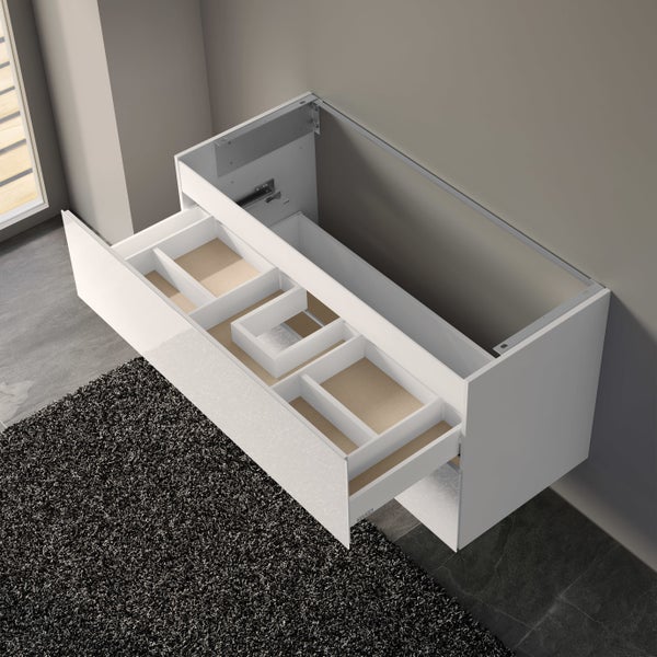 KEUCO Emma Badmöbel-Set 120 cm 2-teilig, mit Doppelwaschtisch und Unterbau