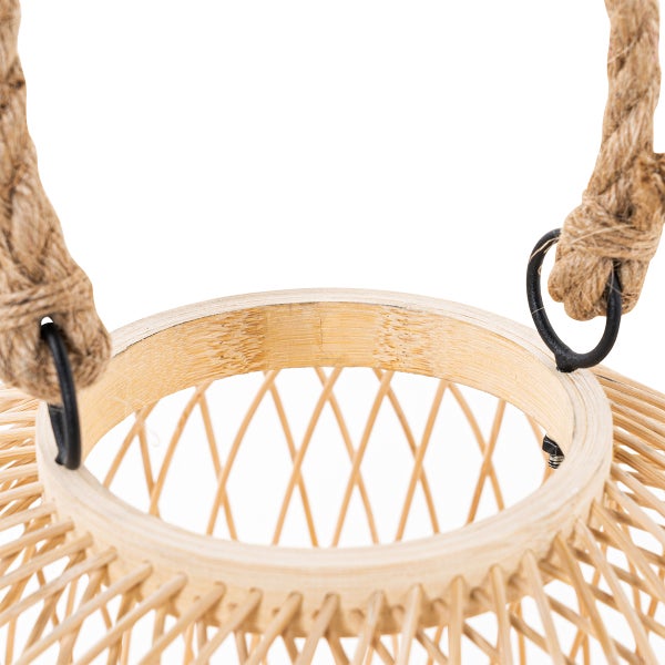 Ländliche Outdoor-Tischlampe aus Rattan – Calamus