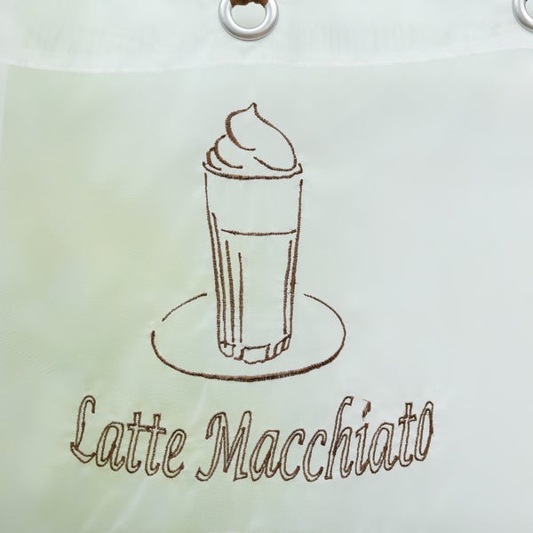 Duschvorhang mit Latte Macchiato Motiv