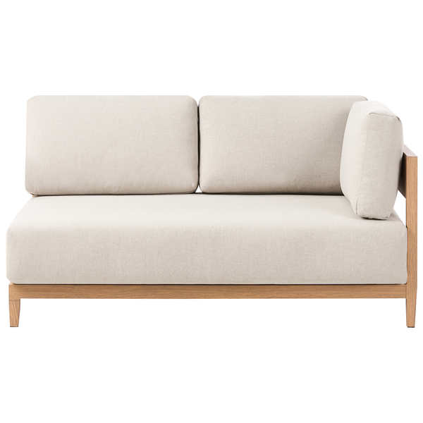 Zweisitzer Sofa mit Holzrahmen und Polster