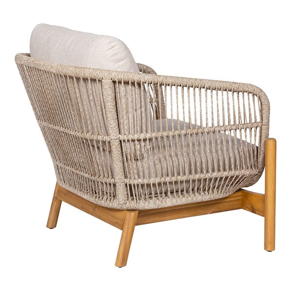 Terracina Lounge-Stuhl inkl. Kissen braun, beige. 86 X 79 X 72 cm