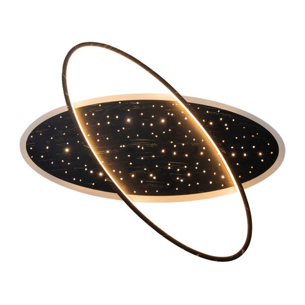 Deckenleuchte mit sternförmigem Design in einem Wohnzimmer