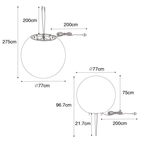 Moderne Außenleuchte weiß 77 cm IP65 - Nura