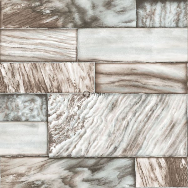 Origin Wallcoverings Tapete Marmor-Optik Hellbraun - 53 cm x 10.05 m - 337255
