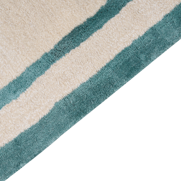 Teppich Viskose beige / blaugrün 160 x 230 cm BERWARI