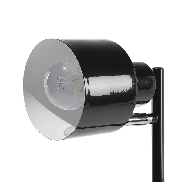 Stehlampe CORBONES verstellbar Metall Schwarz