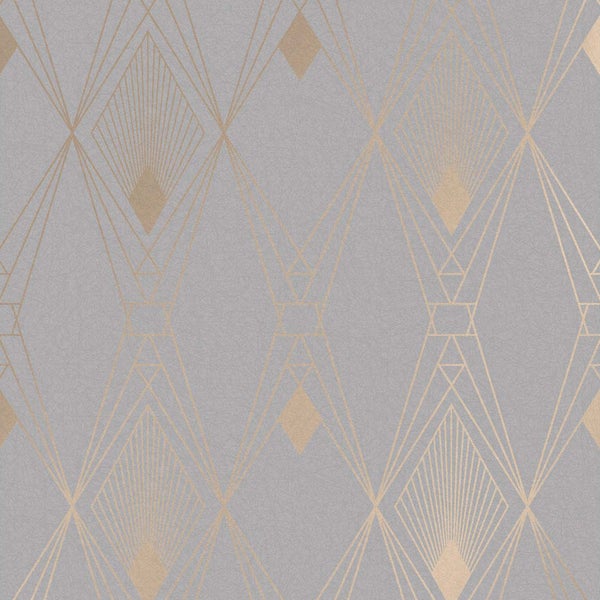 Next Vliestapete | Deko Geometrisch - Grau - 10mx52cm