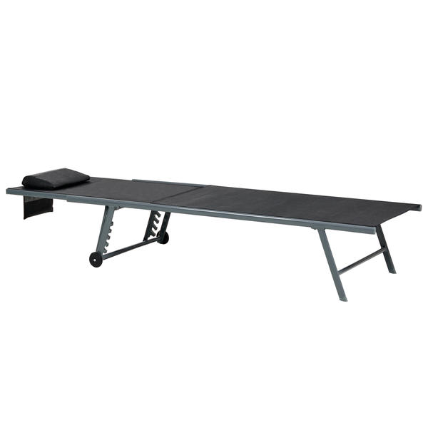 Sonnenliege mit Rollen und verstellbarer Rückenlehne