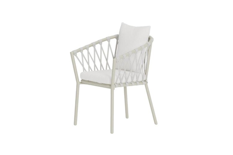 Gartensessel mit Armlehne, Sitzkissen und Rückenkissen