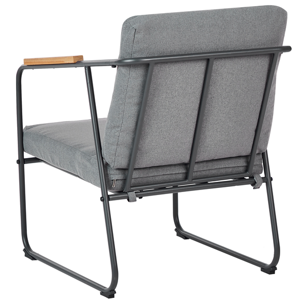 Lounge Set mit Tisch 4-Sitzer VEZZANA Metall Grau