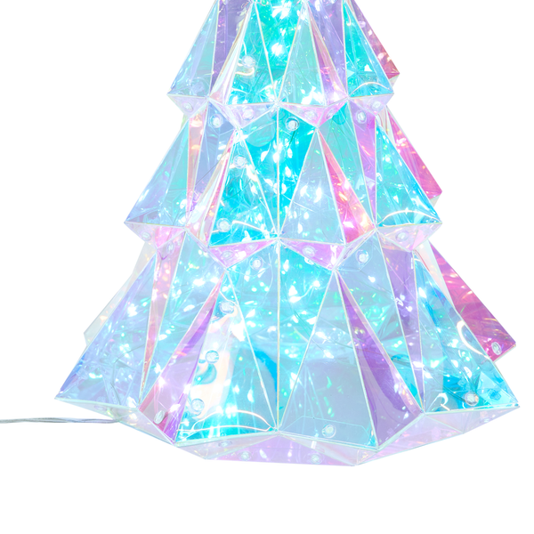 Dekorativer geometrischer Weihnachtsbaum mit Beleuchtung