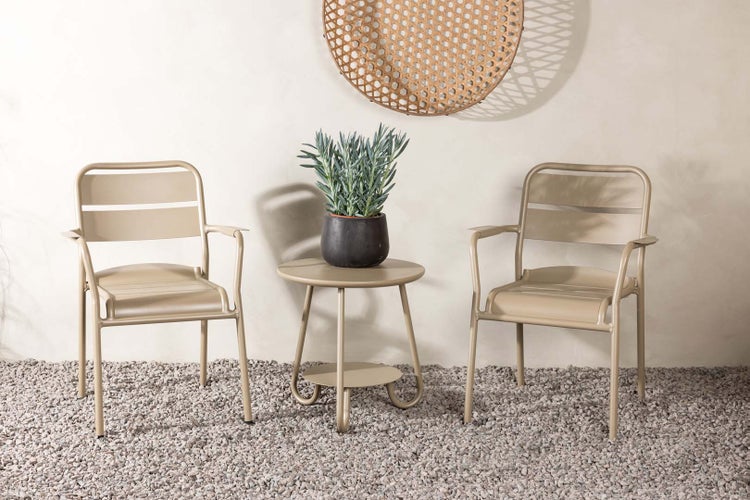 Faro Lounge-Set 3 Teile beige. 50 X 50 X 55 cm
