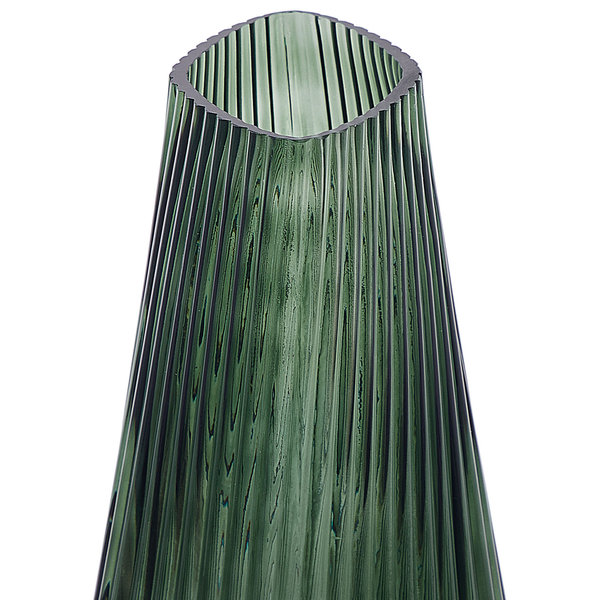 Blumenvase MARPISSA Glas 26 cm Dunkelgrün