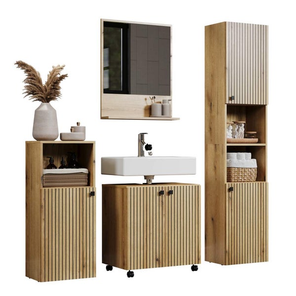 PureBliss Badmöbelset Eiche dekor. 160 X 40 X 190 cm
