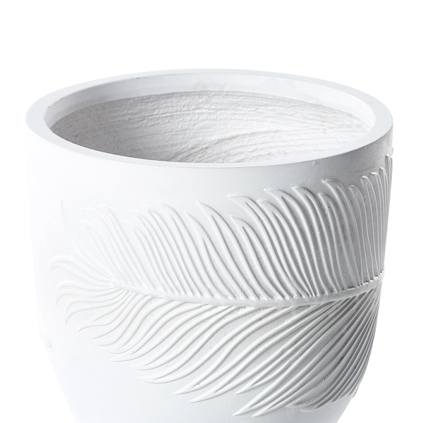 Blumenkübel FTERO 35 cm Cremeweiß