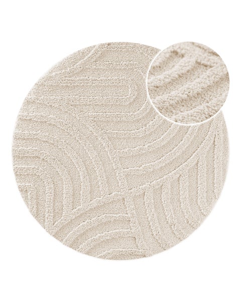 Symbol für 100 Prozent Polyester Material mit einem grünen Frosch mit Krone auf einem Teppich.