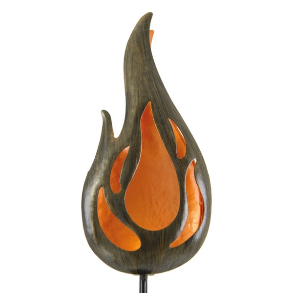 Dekorative Gartenfackel in Flammenform