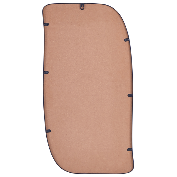 Rückseite eines Spiegels mit Aufhängevorrichtung