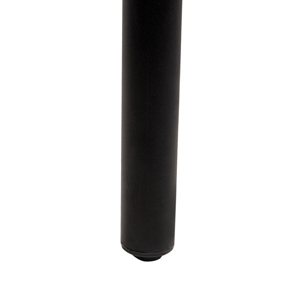 Detailansicht eines runden Möbelfußes.