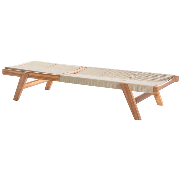 Sonnenliege PROSSEDI Akazienholz Beige