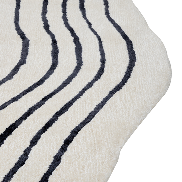 Teppich Viskose beige / schwarz 200 x 300 cm RAMZAN