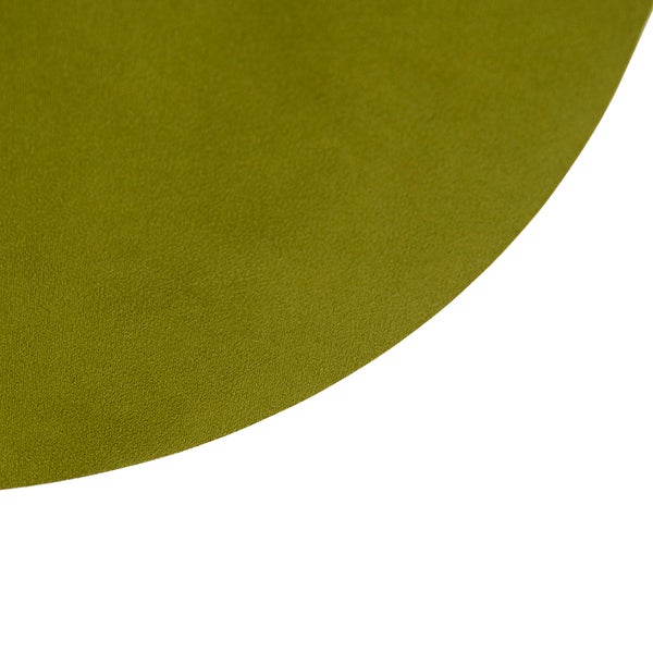 Flacher Lampenschirm aus Velours grün mit Gold 45 cm