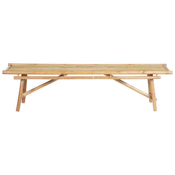 Gartenbänke 2er Set TINDARI 180 cm Bambusholz Hellbraun