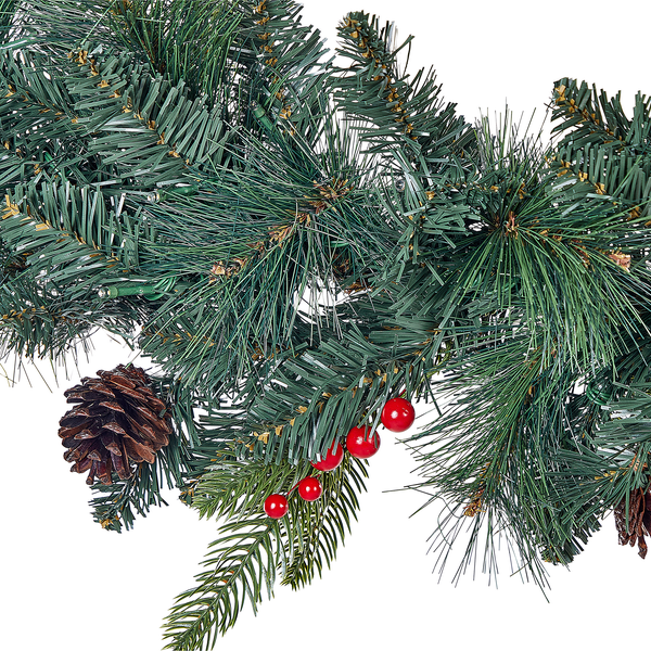 Weihnachtsgirlande LED WHITEHORN 270 cm Dunkelgrün